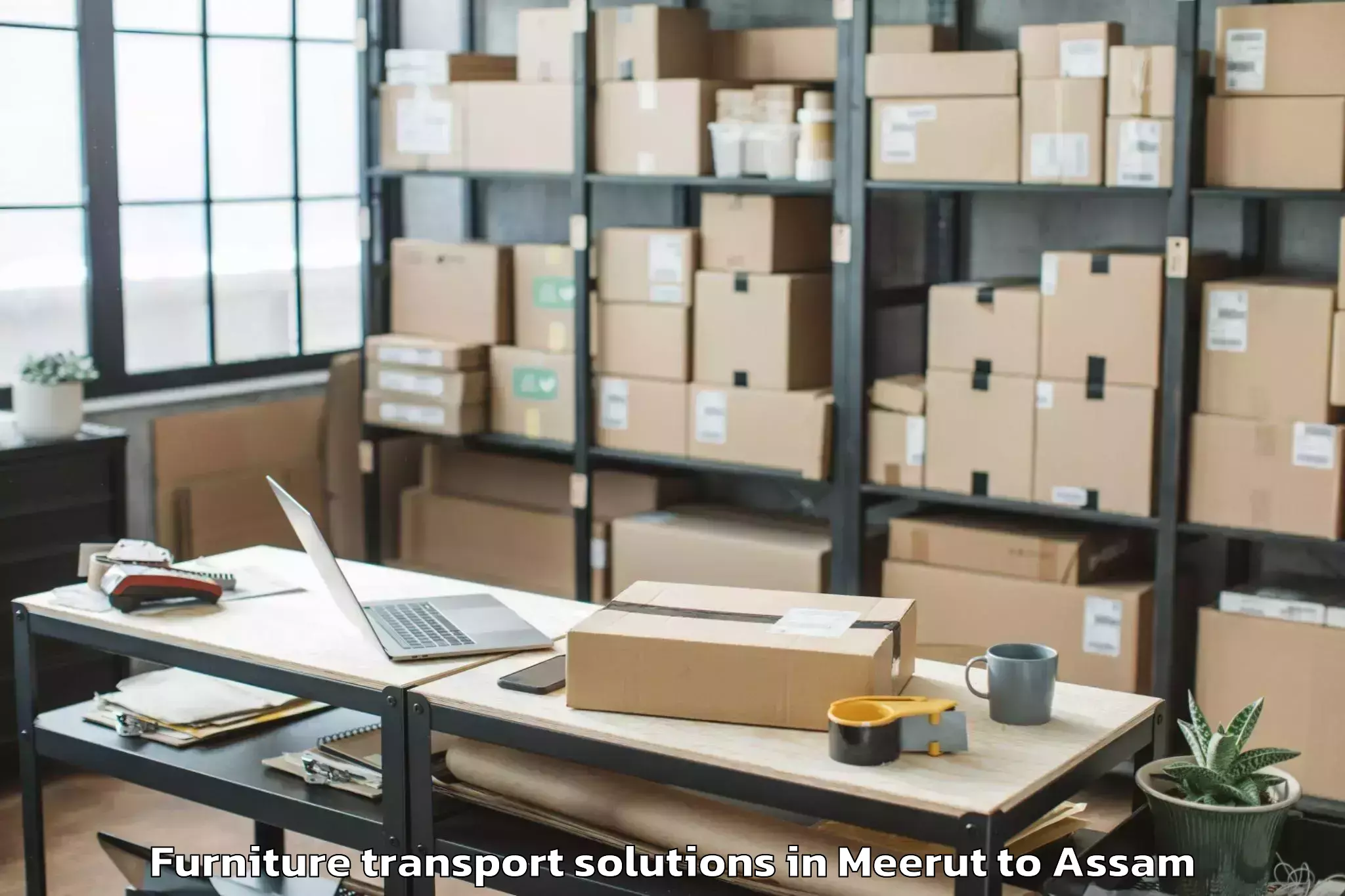 Trusted Meerut to North Guwahati Furniture Transport Solutions